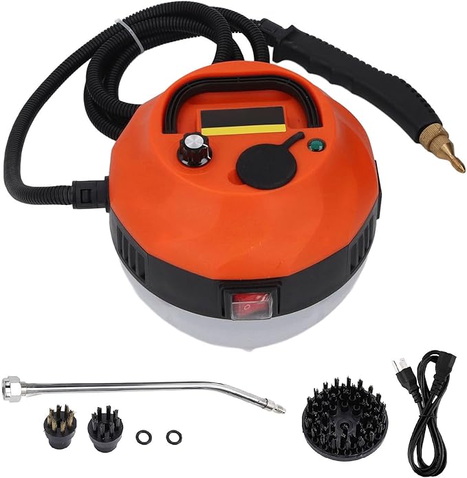 High Pressure Steam Cleaner 105℃ Hot Pressurized Cleaner for Kitchen Bathroom Tile with Sprayer Air Conditioning Refrigerator Stove Cleaning (US Plug 110V)