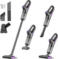 Cordless Vacuum Cleaner Stick Vacuum Cordless Rechargeable with Powerful Suction and LED Display Portable Vacuum Cleaners for Home Wireless Vacuum for Hardwood Floor Carpet Pet Hair Black