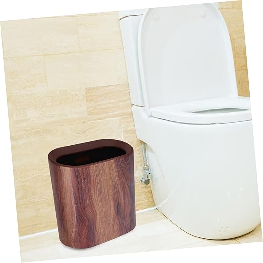 Zerodeko Marble Gap Trash Can Home Kitchen Bathroom Wastebasket Sturdy Floor Trash Bin for Bedroom and Living Room Easy to Clean Rubbish Bin Elegant Design