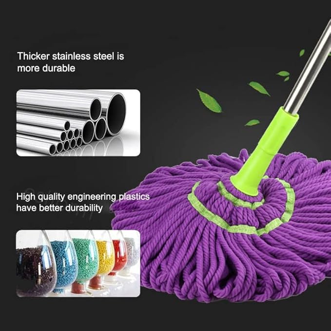 Easy Self Wringing MopMicrofiber Squeeze Replacement Dry &amp Wet for HardwoodTile &amp Floor Cleaning