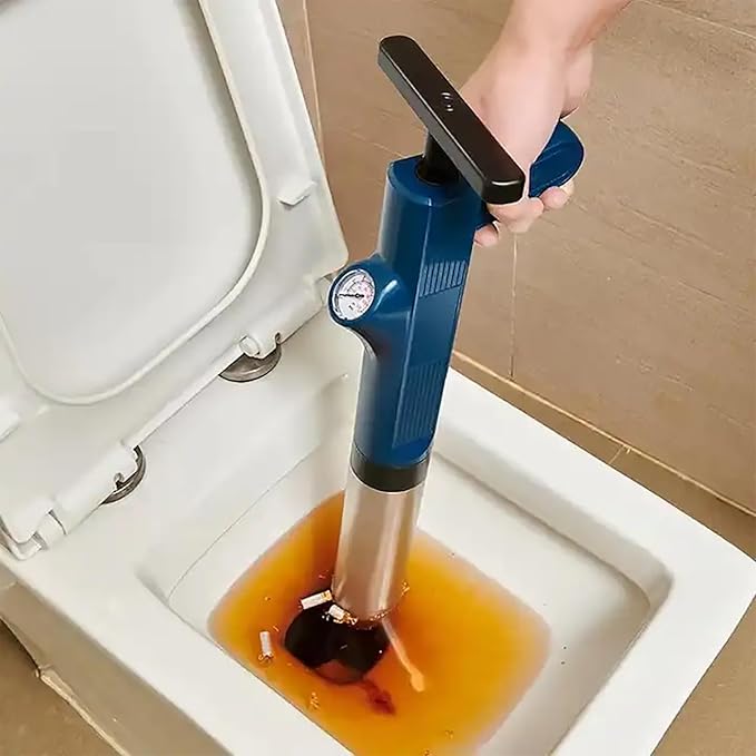 ERICAT Drain Cleaner Machine Electric Drain Unblocker Remover with Anti-Slip Handle Adjustable Air Pressure Range and High-Efficiency Dredging Quick Recovery for Bathroom