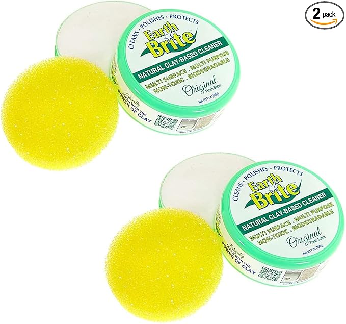 All Purpose Cleaner 2-Pack – Clay Bar Cleans Stoves Bathrooms and All Hard Surfaces – 100% Natural Cleaning Product