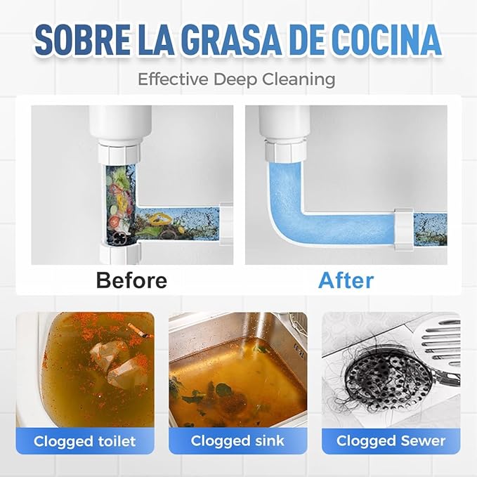 2026 New Sink and Drain Cleaner Multi-functional Sink and Drains Cleaner Powder Cleaning Sink Cleaner for Kitchen and Pipes Cleaning Tool (1 PCS)