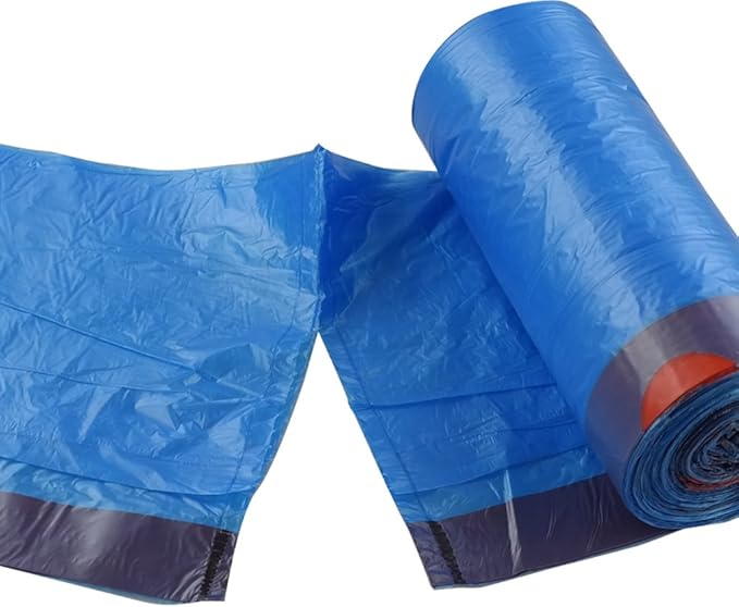 8 Gallon Garbage Bags Trash Bags with Drawstring Blue