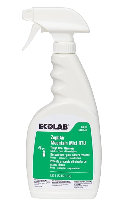 Ecolab 12043 ZephAir Mountain Mist Air Freshener Commercial-Grade Room Freshener Case of 6