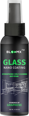 𝐁𝐋𝐎𝐎𝐌𝐗™ Glass Coating for Windshield Windows Bathroom Doors Mirrors Building Glasses &amp Screens | Anti Stain | Water Repellent | Glass Polish | Windshield Polish | Lasting Shine.