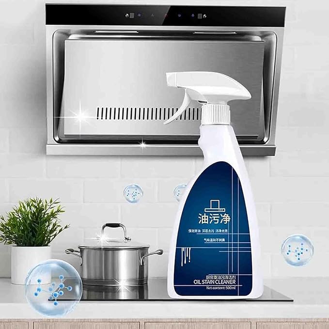 TANOOS Kitchen Stain Remover Kitchen Stain Remover for Stubborn Grease and Grime Oil Stain Cleaner Kitchen Grease Cleaner For Kitchen Bathroom Etc