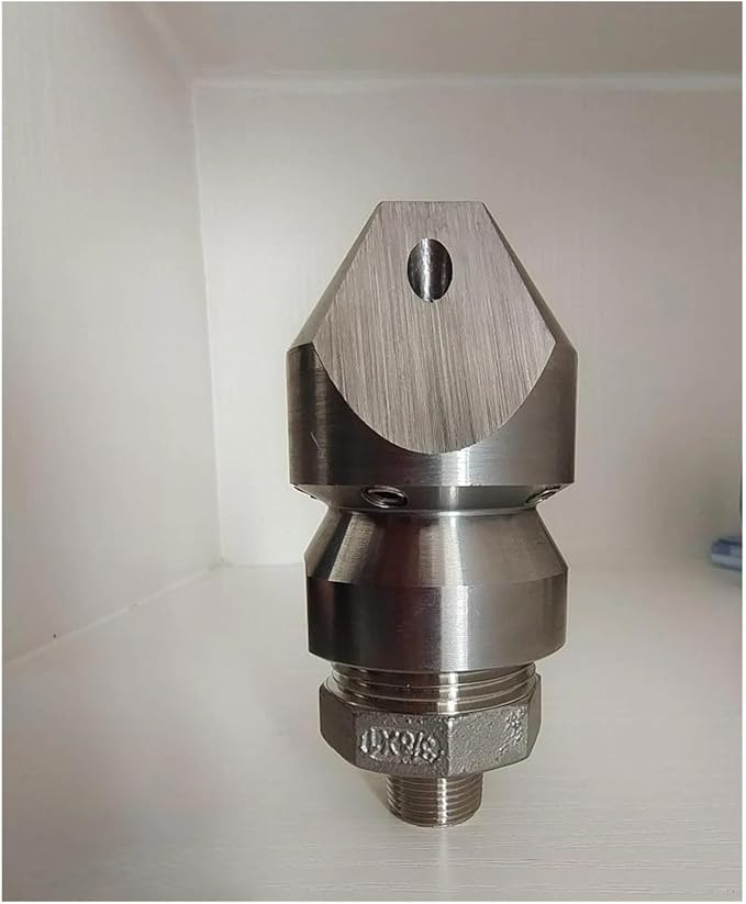 High-pressure Nozzle Small Puncture Stainless Steel Dredging Washing Machine Accessories Mine Dredging Sewer Water Mouse Nozzle (Color : 3 of 8 inch male) WANGZC001