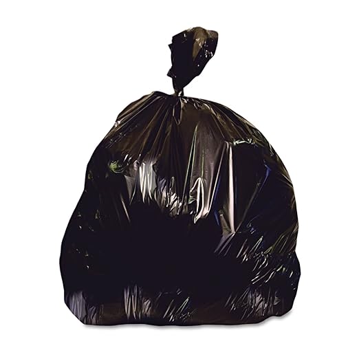 Heritage X8647QK Low-Density Repro Can Liner 56 gal 2 mil 43 x 47 Black 100/Carton