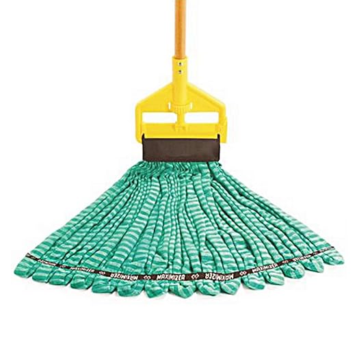 Rubbermaid Commercial Products Web Foot® Medium 20 Ounce Microfiber Tube Wet Mop 5 Headband Green for General Purpose Floor Cleaning Abrasive Cleaning and Heady-Duty Scrubbing