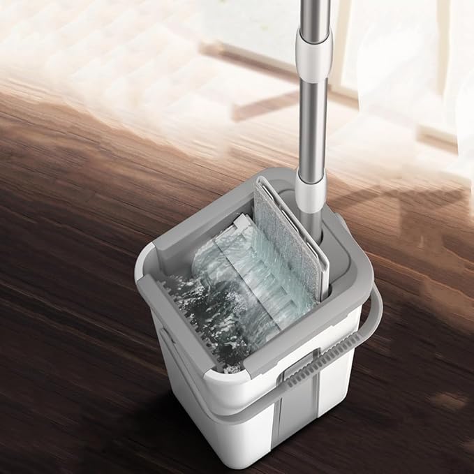 Household Flat Mop No Hand Washing Cleaning Bucket Scraping Water