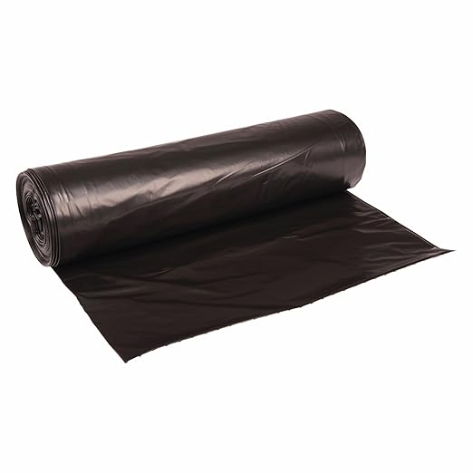 Boardwalk Low-Density Waste Can Liners 45 gal 0.6 mil 40 x 46 Black 25 Bags/Roll 4 Rolls/Carton