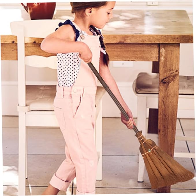 2pcs Mini Hand Broom Set Boys and Girls Cleaning Broom Natural Bristles for Boys and Girls Cleaning Tool Indoor Outdoor Use