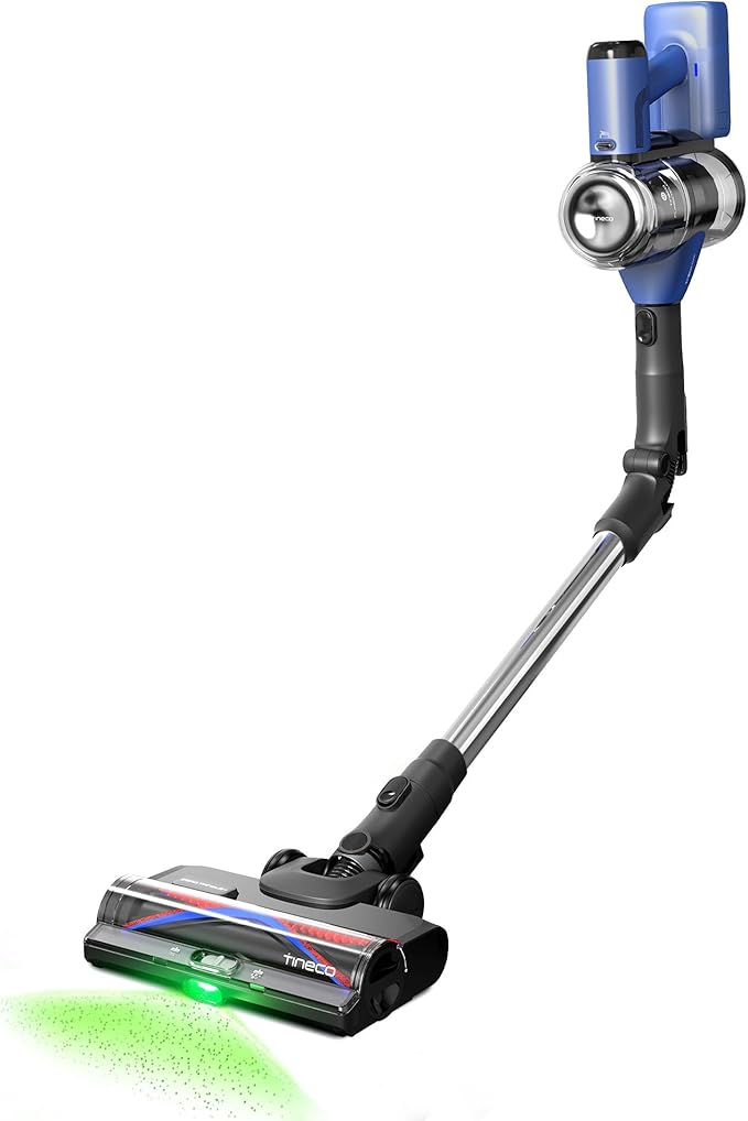 Tineco Pure ONE S50 Pro Cordless Vacuum 150AW Suction 95Min Runtime Anti-Tangle Brush 120° Green Light Easily Tackles Large Debris Stick Vacuum Cleaner for Pet Hair Carpet &amp Hard Floor