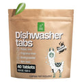 Dish Washing Machine Tablets Pack of 40 - Fragrance-Free PVA-Free Non-Toxic Dishwasher Tablets in Compostable Packaging – Women-Owned Company Leaping Bunny Certified