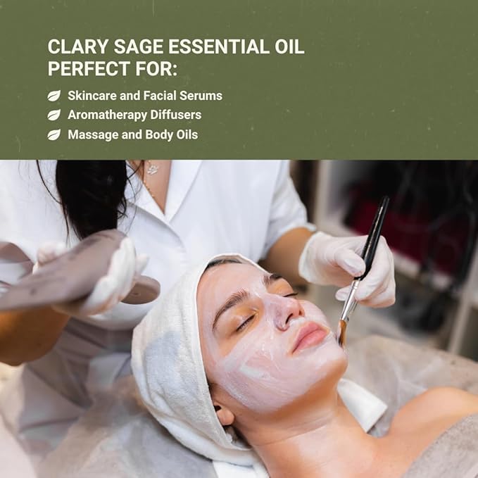 Clary Sage Essential Oil - Direct from France - Steam Distilled - Aceite de Salvia Esclarea for Aromatherapy Massage Diffuser DIY Candle and Soap Making - 2lbs
