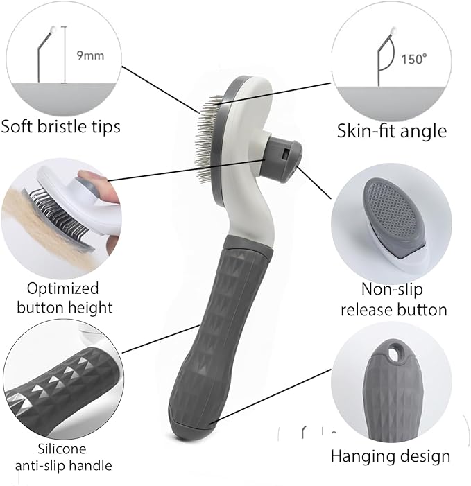 Roller Pet Hair RemoverSelf Cleaning Shedding BrushCat Brush for Shedding Pet Hair Removal Glove for Dogs &amp Cats Gently Remove Fur from Furniture Laundry Carpet &amp Car Seats3 Piece Set (