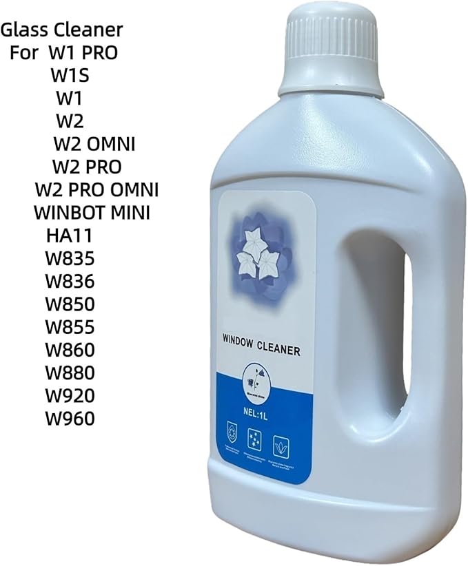 4-pack Window Cleaning Solution Compatible With ECOVACS Winbot W2SPRO/W1S/ W1PRO/W1/W2//W960/W880/W836/W855/W835/W860/W850/W920