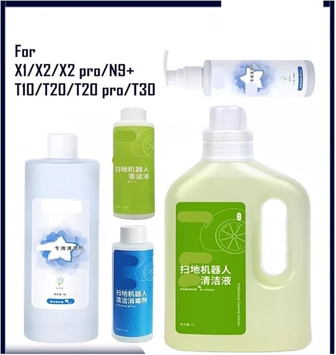Compatible For ECOVACScleaning FluidCompatible For DeebotLiquid T20 N9＋T10 OMNI/T10 TURBO/X1 OMNI/X1 TURBO X2/X2 Pro T20 Floor Cleaning Solution Liqui(1PC)