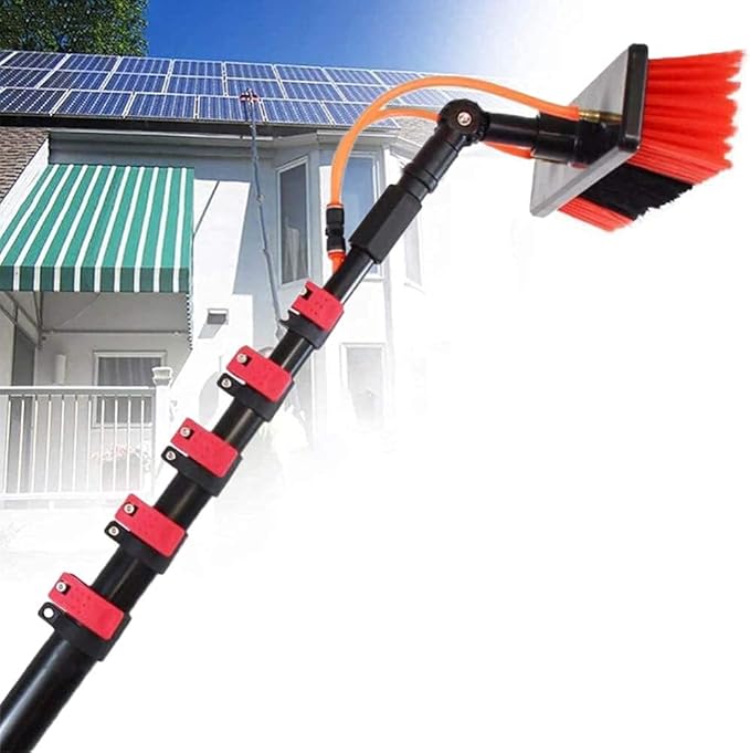 Telescopic Rod Water-Bearing Window Cleaning Rod Window Cleaner with Telescopic Handle for Window Glass Wall photovoltaic Panel Cleaning