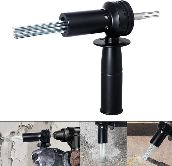 misppro Electric Pin Scaler Adapter Rust Removal Tool for Concrete Surface Cleaning with Hardened Pins