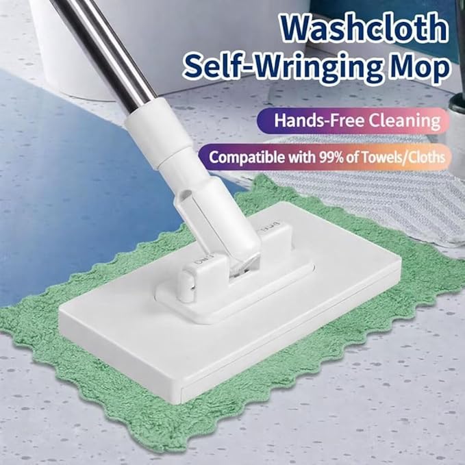 Cloth Changing Mini Mop Convenient &amp Efficient Retractable Cleaner with Cloth Changing Feature Suitable for Home Cleaning Floor Sweeping &amp Corner Cleaning (White)