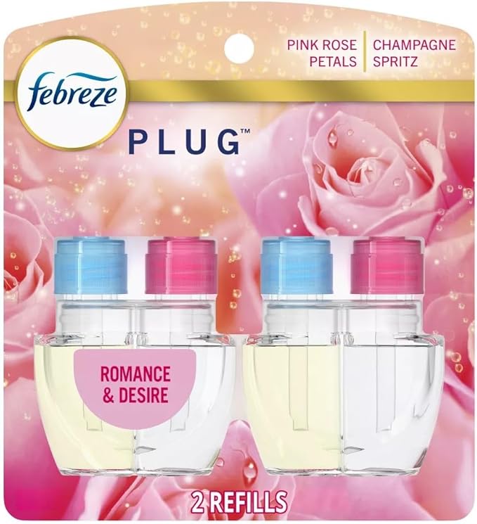 Febreze Plug with Fade Defy Technology Air Freshener - New Limited Edition - (2) of 0.87 fl oz Refills (Romance &amp Desire)