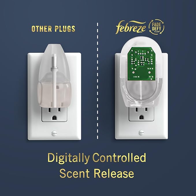 Generic Febreze Odor-Fighting Fade Defy Plug Air Freshener (2) of 0.87 fl oz Refills-NEW EXOTIC EDITION (Refresh &amp Energize)