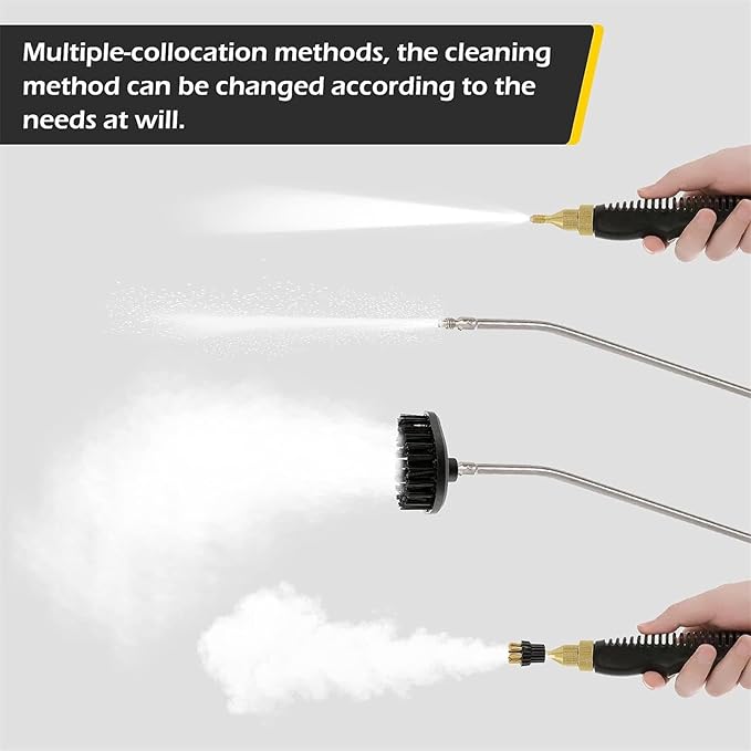 Handheld Steam Cleaner 2500W High Temperature High Pressure Mobile Steam Cleaning Machine for Home Appliance Air Conditioning Kitchen Hood Car Cleaner
