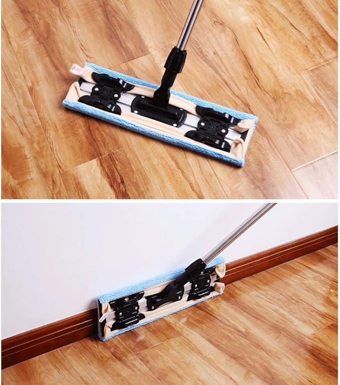 Microfiber Hardwood Floor Mop Stainless Steel Handle and Extensionfor Home Kitchen and All Surfaces