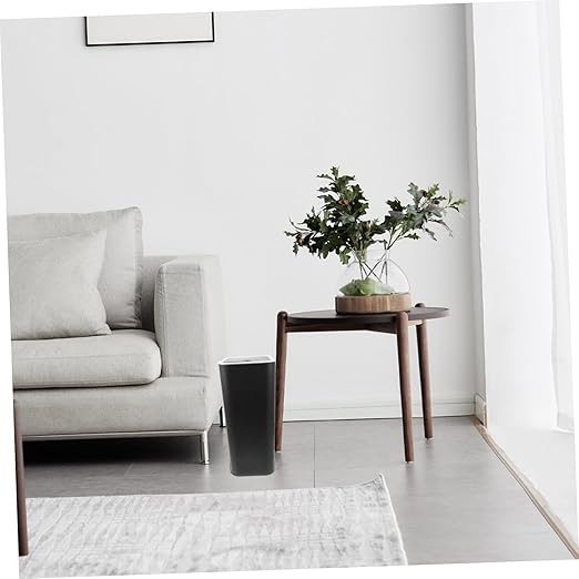Bathroom Trash Can with Lid Press Top Garbage Can for Bedroom Kitchen and Office Lightweight Wastebasket with Design and Stylish Waste Container