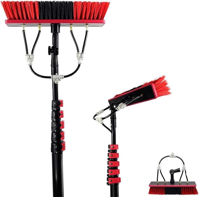 Telescopic Water Fed Window Cleaning Pole Cleaning Photovoltaic Solar Panels Window Clean Glass Wall Cleaning 3.6-11m Washing Set Equipment Extension Pole Cleaning for Trucks Windows