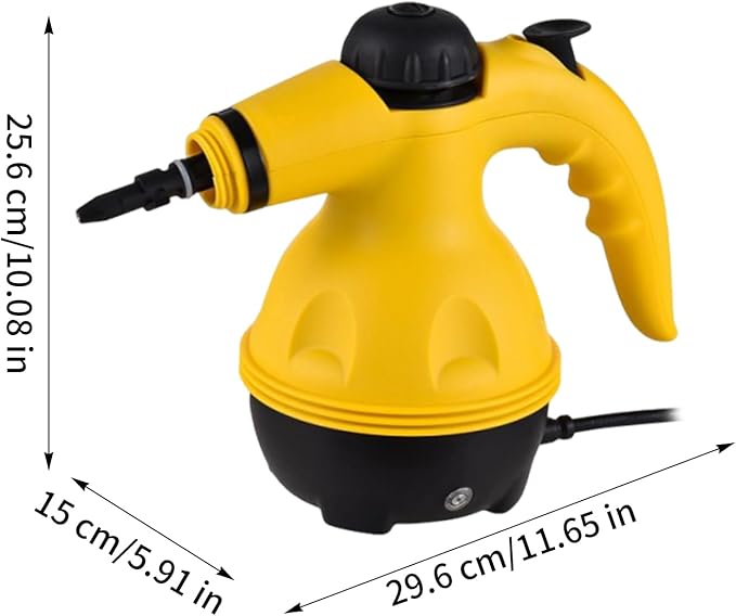 Handheld Steam CleanerPowerful 1250W Portable High Pressure Steamer | Grout Floor Handheld Steam Cleanerfor Car Kitchen Upholstery Window Auto Dirt Grease Cleaning