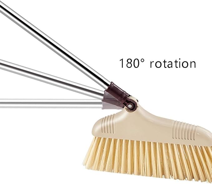 Broom and Dustpan Set Light Weight Lobby Combo Upright Dust Pan for Home Kitchen Room Office Use