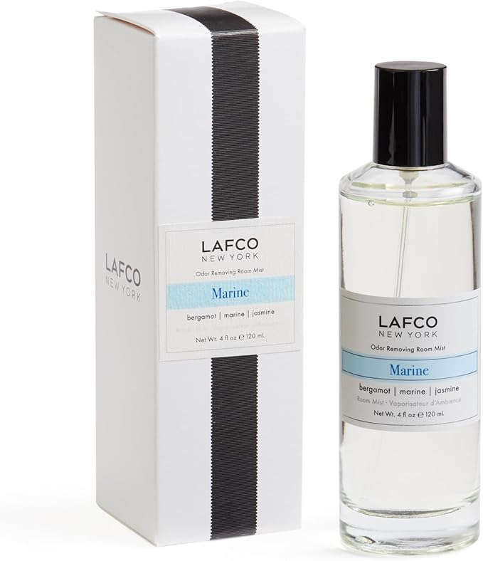 LAFCO New York Odor Removing Room Mist Marine - 4 oz - Eliminates Unpleasant Scents &amp Provides Luxurious Fragrance - Up to 750 Pump Sprays Per Bottle - Made in the USA