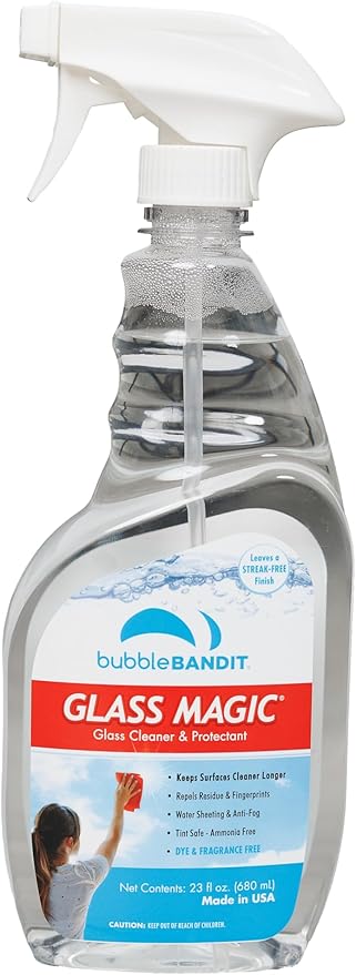 Glass Cleaner Spray Bottle 23 Fl Oz | Streak Free Window Cleaner | Fresh Scent Removes Fingerprints Dust Dirt Smoke Film Ammonia Free