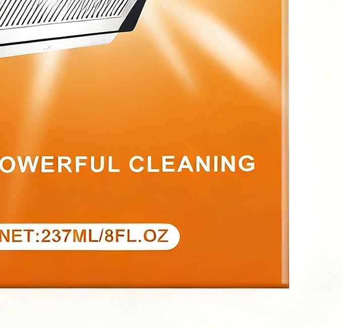 Kitchen Cleaner 8fl.oz Foam Heavy Duty Degreaser Spray Nozzle Waterless Grease Cleaner for Kitchen Oven Stove Counter Cabinet Glass Sink Wall Household Surfaces Home Cleaning Easy Use