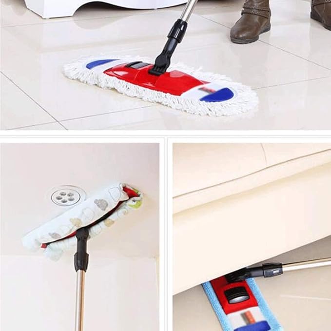 Mop - Professional Microfiber Hardwood Floor Mop Flat Mops with Pieces Reusable Washable Pads for Home and Office Wet or Dry Floor Cleaning
