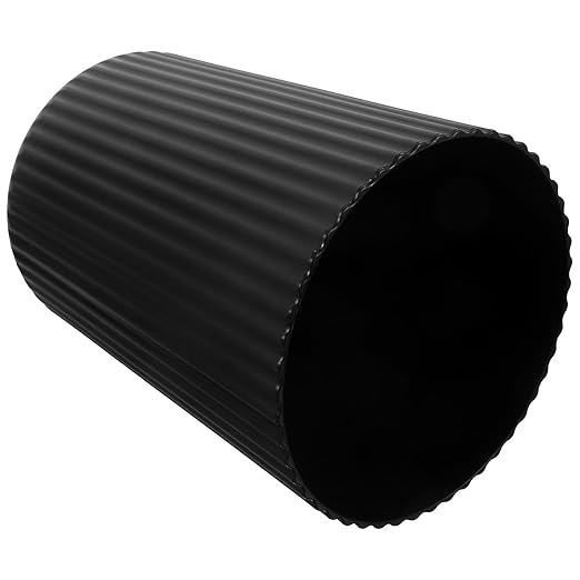 Luxshiny 5 Gallon Plastic Trash Can Small Wastebasket for Bathroom Bedroom Office Thickened Black Round Garbage Container for Home and Dormitory Use