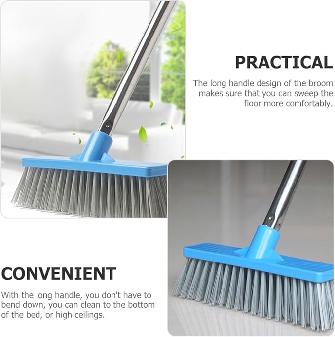 VALICLUD Bathroom Floor Scrub Brush with Long Handle Stiff Bristle Tile Grout Cleaning Brush for Shower and Outdoor Floors Heavy-Duty Seam Scrubber for Bathroom and Kitchen Cleaning
