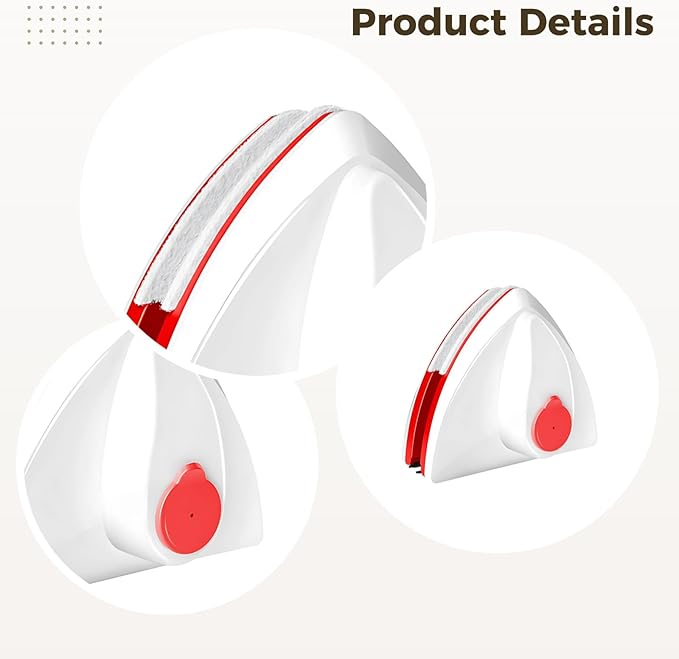 Advanced Double-Sided Window Cleaner with Water Storage for Glass Thickness of 0.3-0.6 in (0.8-1.5 Cm) Featuring 8.2-Ft Safety Rope