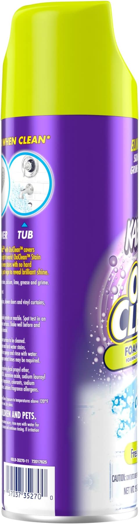 Kaboom Foam-Tastic Foaming Bathroom Cleaner Fresh Scent Spray Can Eliminates Soap Scum Grime and Stains 19 Oz (Pack of 8)