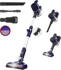N7P Cordless Vacuum Cleaner 6 in 1 Powerful Stick Vacuum for Home 2200mAh Battery Vacuum Rechargeable Lightweight Vacuum Cleaners for Hardwood Floors Pet Hair (Navy)