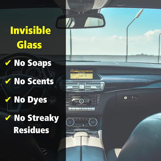 Invisible Glass 92164-6PK Premium Glass Cleaner Spray for Car Windshields and Windows Automotive and Home Window Cleaner Streak-Free Ammonia-Free Tint-Safe – 22 fl oz (Pack of 6)