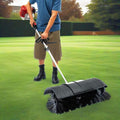 2-Stroke 1700W Gas Power Snow Sweeping Broom52cc Handheld SweeperSingle Cylinder Walk Behind Handheld SweeperCleaning Driveway Turf Lawns Power Brush Lawn Sweeper Cleaner Tools