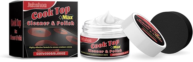 Powerful Stove Cleaner Paste - Degreaser For Kitchen Ovens Cooktops &amp Range Hoods - Removes Grease Grime &amp Burnt-On Residue Safely(3PCS)