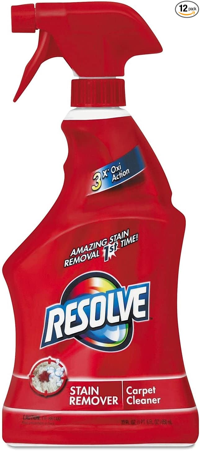Resolve Carpet Spot &amp Stain Remover 22 fl oz Bottle Carpet Cleaner (Pack of 12)