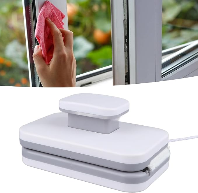 Magnetic Window Cleaner Double Sided Window Cleaner Glass Wiper Adjustables Magnetic Glider Washing 3 to 10mm Household Double Side High Floor Window Cleaning Tool