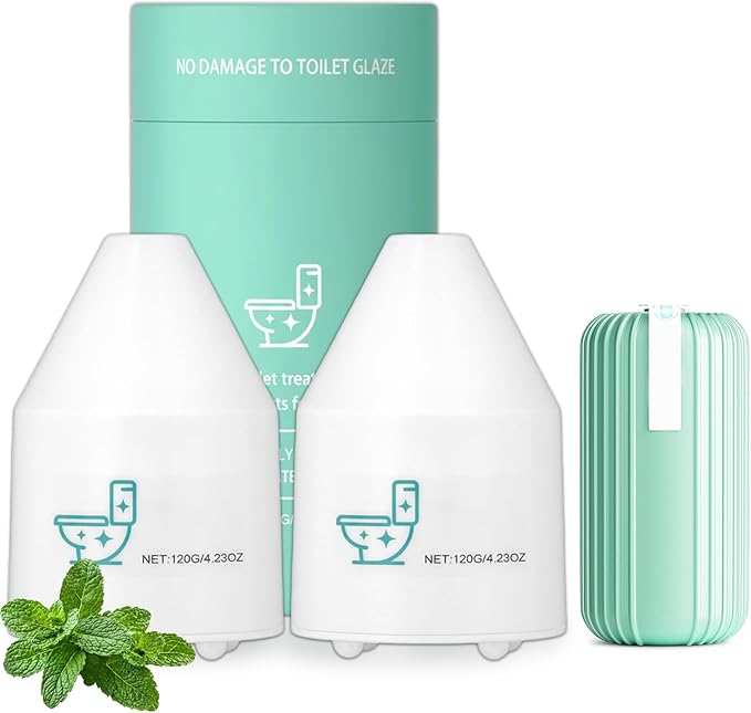 KUNAL 2 PCS Toilet CleanerAutomatic Toilet Bowl Cleaner with 1 PCS Toilet Tank Cleaner(Bottle Design) Long-Lasting Fresh ScentEffectively Reduces Scale And Odors