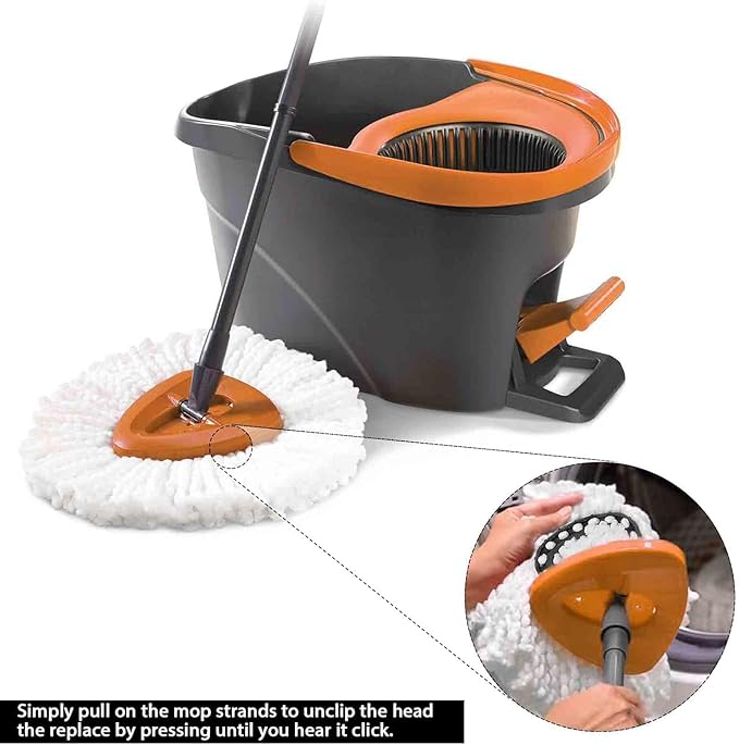 20Pack Spin Mop Replacement HeadsSpinning Mop Replace Head for Floor Cleaning 100% Microfiber Mop Head Replacement Compatible with Triangle Spin Mop Refill for Easy Wring MopWhite